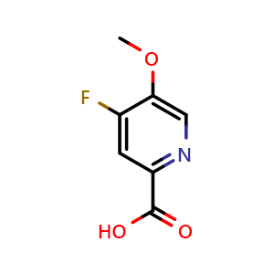 Chemical structure of 4-fluoro-5-methoxypicolinic acid , CAS 1256807-82-5, AChemBlock V155355