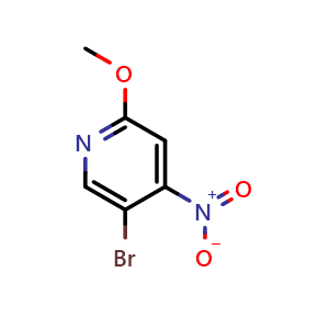 Chemical structure of 5-bromo-2-methoxy-4-nitro-pyridine , CAS 446284-18-0, AChemBlock V155400