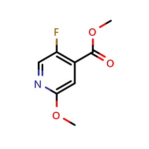 Chemical structure of methyl 5-fluoro-2-methoxyisonicotinate , CAS 1214346-01-6, AChemBlock V155408