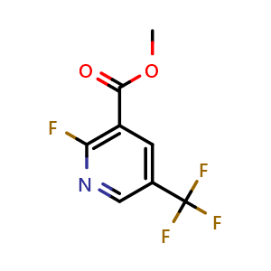 Chemical structure of methyl 2-fluoro-5-(trifluoromethyl)nicotinate , CAS 1227595-06-3, AChemBlock V155410