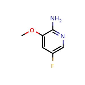 Chemical structure of 5-fluoro-3-methoxypyridin-2-amine , CAS 1097264-90-8, AChemBlock V155432