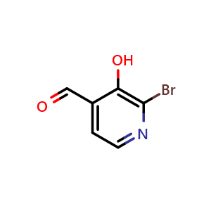 Chemical structure of 2-bromo-3-hydroxyisonicotinaldehyde , CAS 1047665-64-4, AChemBlock V155435