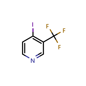 Chemical structure of 4-iodo-3-(trifluoromethyl)pyridine , CAS 1412904-86-9, AChemBlock V155438