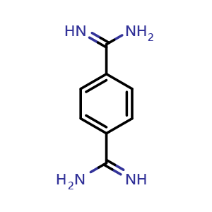 Chemical structure of 1,4-diamidinobenzene , CAS 15411-54-8, AChemBlock V155460