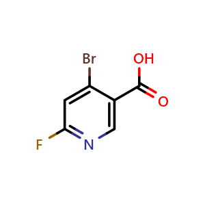 Chemical structure of 4-bromo-6-fluoronicotinic acid , CAS 1269293-70-0, AChemBlock V155481