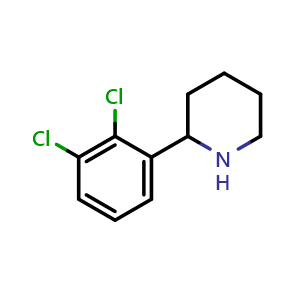 Chemical structure of 2-(2,3-dichlorophenyl)piperidine , CAS 383128-24-3, AChemBlock V155504