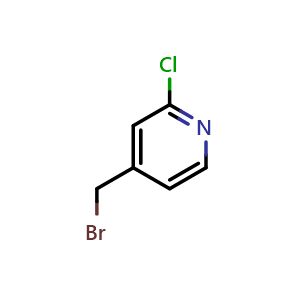 Chemical structure of 4-(bromomethyl)-2-chloropyridine , CAS 83004-15-3, AChemBlock V155507