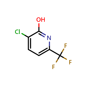 Chemical structure of 3-chloro-2-hydroxy-6-(trifluoromethyl)pyridine , CAS 1214391-77-1, AChemBlock V155516
