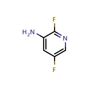 Chemical structure of 2,5-difluoropyridin-3-amine , CAS 1214349-97-9, AChemBlock V155539