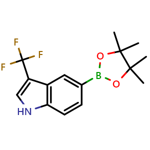 5-(4,4,5,5-tetramethyl-1,3,2-dioxaborolan-2-yl)-3-(trifluoromethyl)-1H-indole