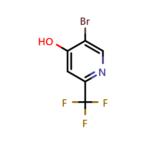 Chemical structure of 5-bromo-2-(trifluoromethyl)pyridin-4-ol , CAS 1196156-74-7, AChemBlock V155569