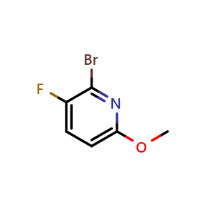 Chemical structure of 2-bromo-3-fluoro-6-methoxypyridine , CAS 1161497-33-1, AChemBlock V155586