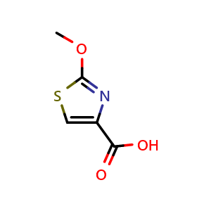 Chemical structure of 2-methoxy-4-thiazolecarboxylic acid , CAS 1098202-37-9, AChemBlock V155589