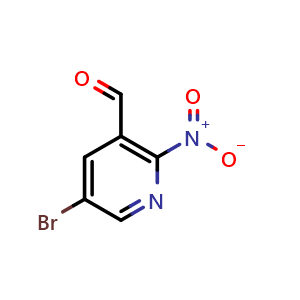 Chemical structure of 5-bromo-2-nitronicotinaldehyde , CAS 1289056-17-2, AChemBlock V155637