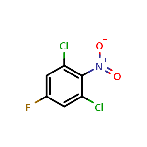 Chemical structure of 1,3-dichloro-5-fluoro-2-nitrobenzene , CAS 180134-21-8, AChemBlock V155660