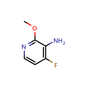 Chemical structure of 4-fluoro-2-methoxy-3-pyridinamine , CAS 175965-74-9, AChemBlock V155667