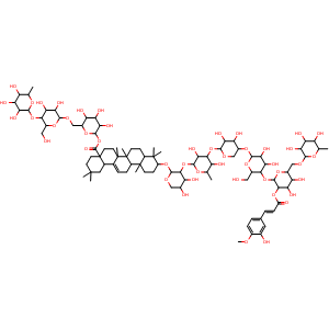 Chemical structure of Clematomandshurica saponin B , CAS 916649-91-7, AChemBlock V155746