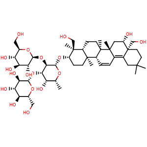 Chemical structure of Buddlejasaponin IVb , CAS 152580-79-5, AChemBlock V155815
