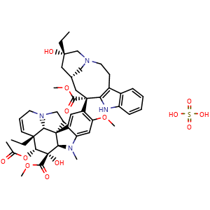 Chemical structure of Vinblastine sulfate , CAS 143-67-9, AChemBlock V155818