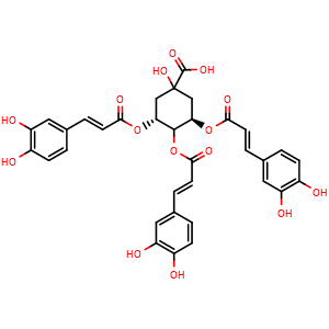 Chemical structure of 3,4,5-Tricaffeoylquinic acid , CAS 86632-03-3, AChemBlock V155841
