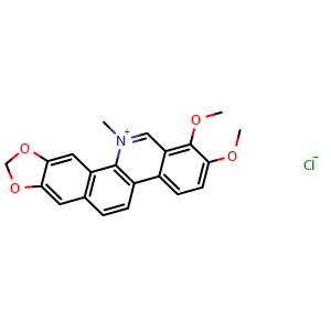 Chemical structure of Chelerythrine chloride , CAS 3895-92-9, AChemBlock V155867
