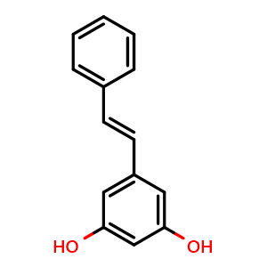 Chemical structure of Pinosylvin , CAS 22139-77-1, AChemBlock V155886