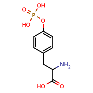 Chemical structure of O-phosphono-L-Tyrosine , CAS 21820-51-9, AChemBlock V155931