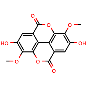 Chemical structure of 3,3'-Di-O-methylellagic acid , CAS 2239-88-5, AChemBlock V155932
