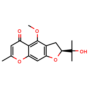 Chemical structure of 5-O-Methylvisamminol , CAS 80681-42-1, AChemBlock V155965