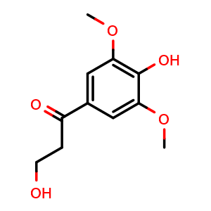 Chemical structure of 3,4'-Dihydroxy-3',5'-dimethoxypropiophenone , CAS 136196-47-9, AChemBlock V155988