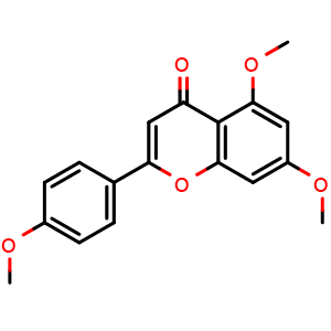 Chemical structure of 4',5,7-Trimethoxyflavone , CAS 5631-70-9, AChemBlock V156001