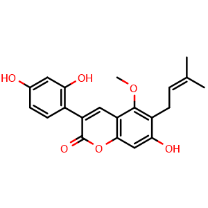 Chemical structure of Glycycoumarin , CAS 94805-82-0, AChemBlock V156032