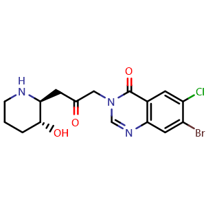 Chemical structure of Halofuginone , CAS 55837-20-2, AChemBlock V156035