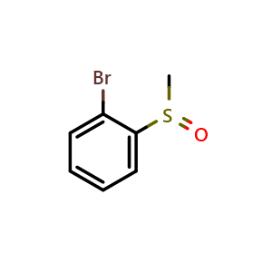 Chemical structure of 1-bromo-2-(methylsulfinyl)benzene , CAS 7321-58-6, AChemBlock V156041