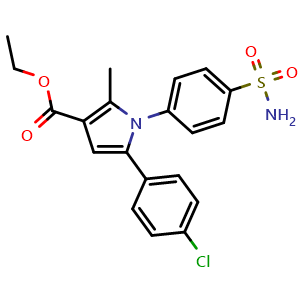 1-[4-(aminosulfonyl)phenyl]-5-(4-chlorophenyl)-2-methyl-1H-pyrrole-3-carboxylic acid ethyl ester