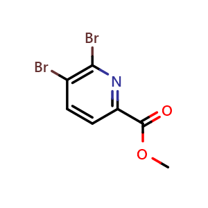 Chemical structure of methyl 5,6-dibromopyridine-2-carboxylate , CAS 1214375-13-9, AChemBlock V156052