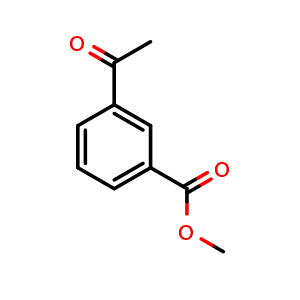 Chemical structure of methyl 3-acetylbenzoate , CAS 21860-07-1, AChemBlock V156055