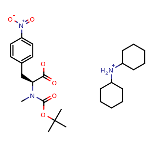 Chemical structure of Boc-N-methyl-4-nitro-L-phenylalanine DCHA , CAS 201420-91-9, AChemBlock V156069