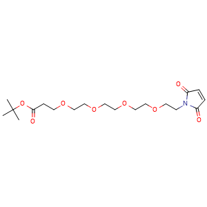 Chemical structure of Mal-PEG4-CH2CH2COOtBu , CAS 518044-36-5, AChemBlock V156088