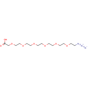 Chemical structure of N3-PEG6-CH2COOH , CAS 880129-82-8, AChemBlock V156097