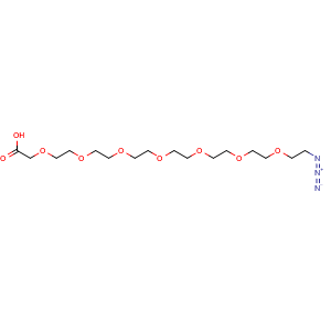Chemical structure of N3-PEG7-CH2COOH , CAS 1446411-32-0, AChemBlock V156098