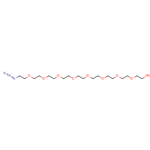 Chemical structure of N3-PEG9-OH , CAS 1984776-37-5, AChemBlock V156099