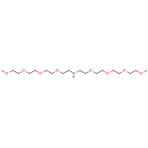 Chemical structure of (mPEG4)2-NH , CAS 123852-08-4, AChemBlock V156102