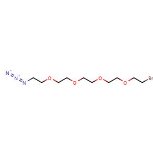 Chemical structure of N3-PEG4-CH2CH2Br , CAS 1951439-37-4, AChemBlock V156122
