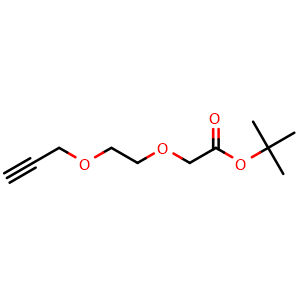 Chemical structure of Propargyl-PEG1-CH2COOtBu , CAS 1338564-52-5, AChemBlock V156168