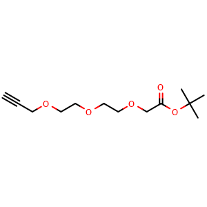 Chemical structure of Propargyl-PEG2-CH2COOtBu , CAS 1338564-53-6, AChemBlock V156169