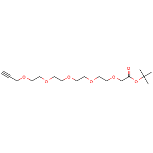Chemical structure of Propargyl-PEG4-CH2COOtBu , CAS 2098489-63-3, AChemBlock V156171