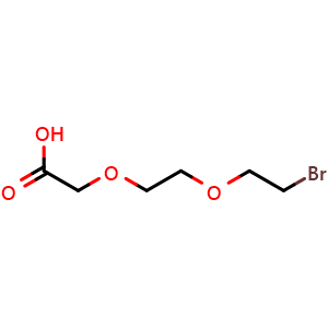 Chemical structure of Br-PEG2-CH2COOH , CAS 2409962-85-0, AChemBlock V156238