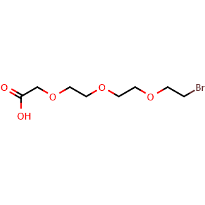 Chemical structure of Br-PEG3-CH2COOH , CAS 1346502-15-5, AChemBlock V156239