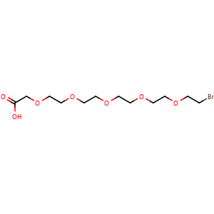 Chemical structure of Br-PEG5-CH2COOH , CAS 2098982-48-8, AChemBlock V156240